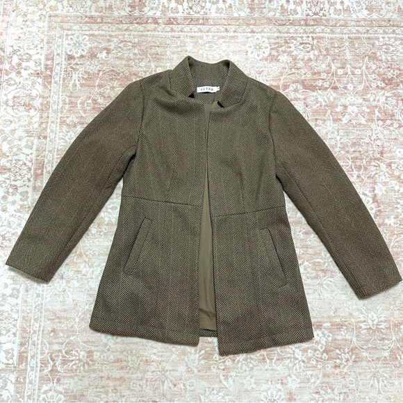 Woolen Herringbone Blazer Jacket - Picture 3 of 12